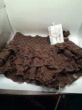 Medium Square Dance Lace Ruffles Brown