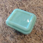 Vintage Jadeite Fire King Philbe Lid Leftovers Refrigerator Dish 4"x5" 1940's