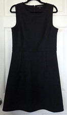 BANANA REPUBLIC Women's Black Sleeveless Sheath Dress Classic Career LBD Size 10