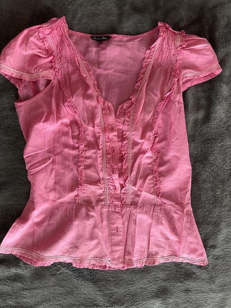 Women Massimo Dutti Shirt Pink Cotton 36 / S / 44 #N2CB