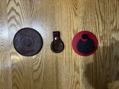 #ad LEATHER MAGNET PLASTIC TOE SNAP 3 IN TOTAL FOR PROTECTING SHOTGUN BARRELS $11.99