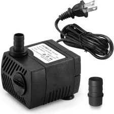 90 GPH Mini Submersible Pump, Small Fountain Pump (5W 90 5W, Black 
