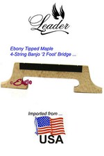 Leader 4 - String Banjo Bridge 2 Footed Ebony Top