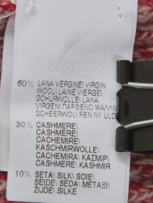 Pull Brunello Cucinelli En Mélange Cachemire - Style Henley épais, Taille 40US, Rouge Et Ivoire, Neuf Avec étiquettes