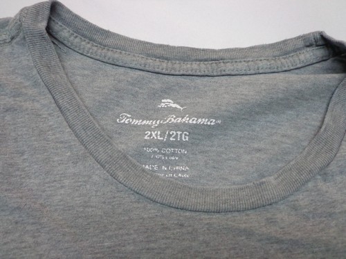 Tommy Bahama T-Shirt 'That's What Fronds Are For' Gray Size 2XL FLAWS - Picture 7 of 11