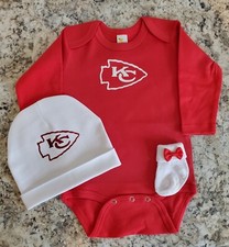 KC Chiefs baby outfit Chiefs baby gift girl Kansas City football baby clothes