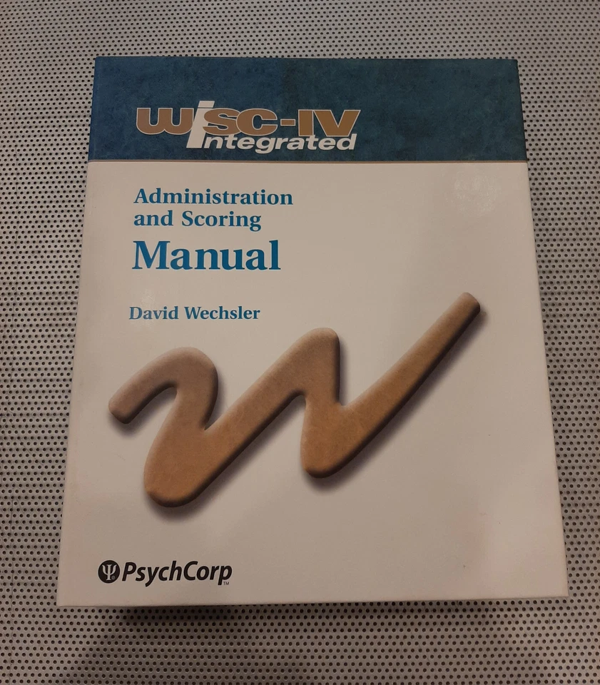 WISC-IV Integrated Adminstration and Scoring Manual David Wechsler 4th Ed. IQ - Image 2 of 4