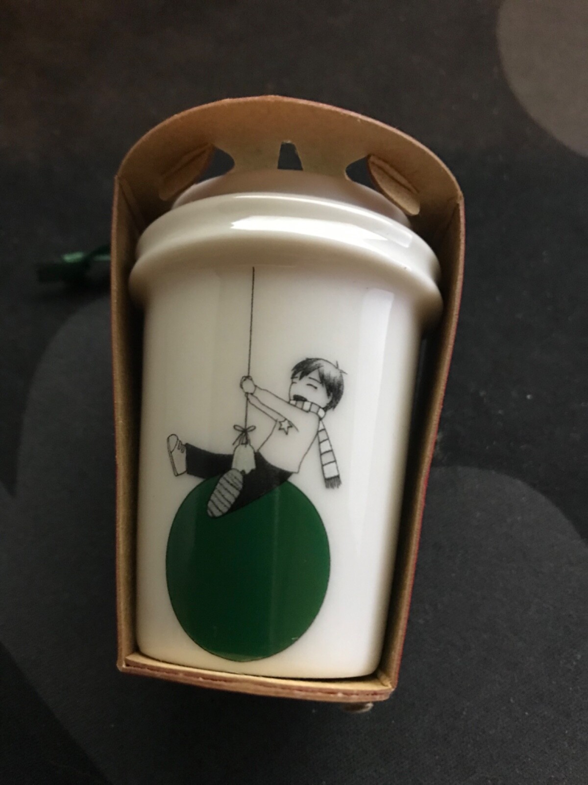 Starbucks 2015 Boy with Balloon Holiday Christmas Ornament New in Box