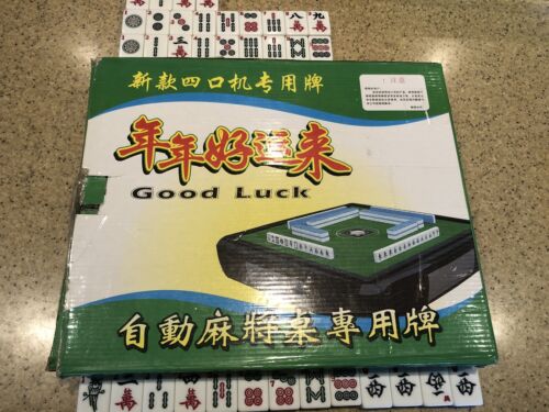 Automatic Mahjong Set 152 Tiles 42 mm for Automatic Machines Auto Full Blue Set  - Picture 1 of 6