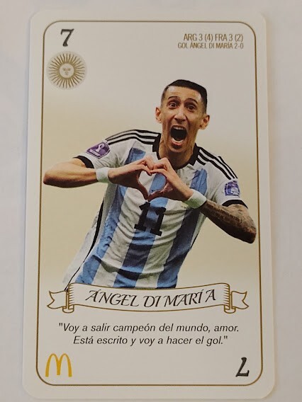 Argentina 2024  Panini McDonalds Campeones del Mundo O07 Angel DI Maria