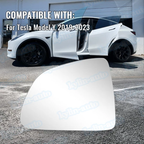Heated Mirror Glass For Tesla Model Y 2019-2023 W/ Plate Left Driver Side