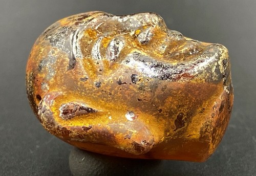 Vintage Antique Style South East Asian Amulet Glass Head Figure Pendant - Picture 8 of 12