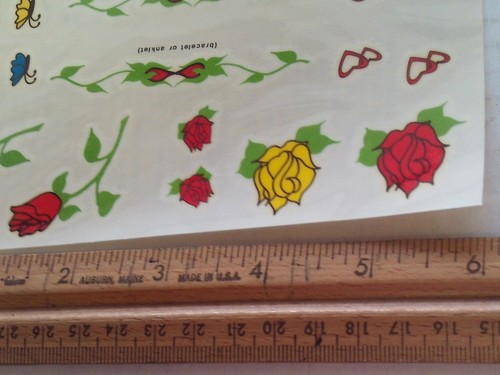 44 VTG 1990's Tattoos By Joyce, Temporary , Harley Davidson, Lips, Stars, Heart - Picture 5 of 5
