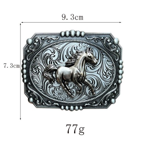 Fibbia cintura western cavallo selvaggio corsa stile vintage uomo donna abbigliamento cowboy rodeo - Foto 5 di 14