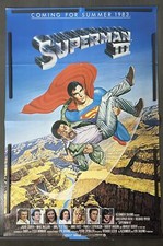 1983 SUPERMAN 3 Original ADVANCE Film Poster, 27X41, LESTER, REEVES, PRYOR