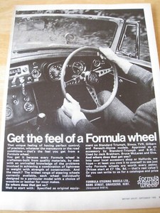 CRAFTSMAN FORMULA LENKRÄDER AUTO 1968 WERBEBILD CA. A4 GRÖßE DATEI H