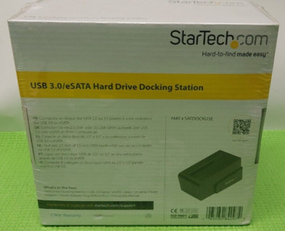 StarTech.com USB 3.0 SATA Hard Drive Docking Station PN# SATDOCKU3E