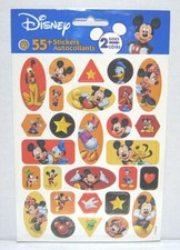 DISNEY MICKEY MOUSE  FRIENDS 55 STICKERS 2 SIDES BY SANDYLION - NEW
