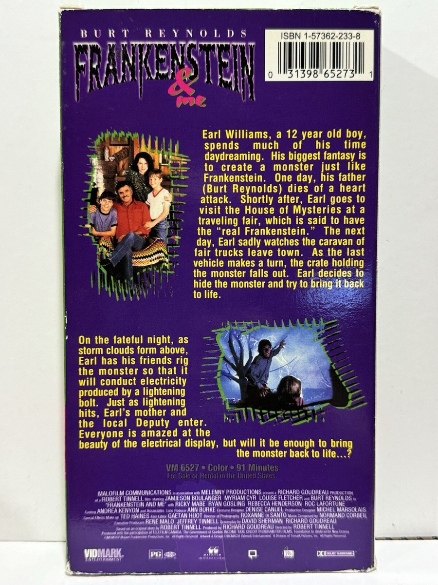 Frankenstein Me (VHS, 1995) Rare HTF Vidmark Cult Burt Reynolds