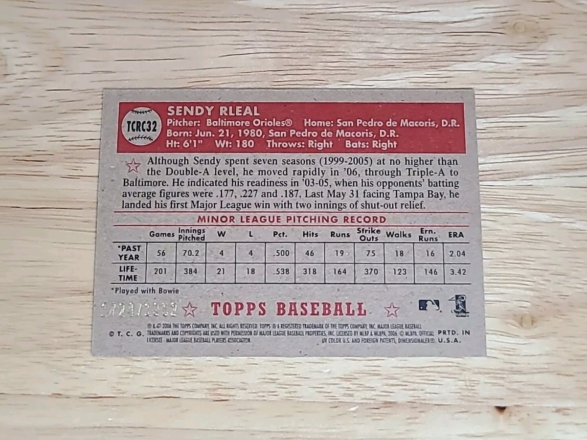 2006 Topps '52 Chrome Rookie Cards /1952 Sendy Rleal #TCRC32