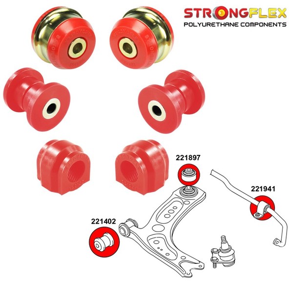 Strongflex Kit Busches Querlenker/Stabilisatoren Vorne FüR VW Jetta VI VII-image