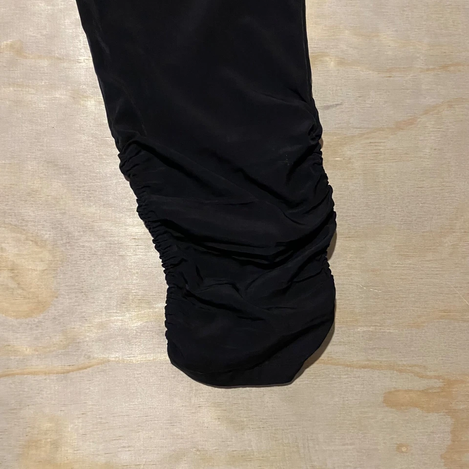 Kenneth Cole Reaction Womens Tapered Ruched Leg Jogger Pants Size Large Black - Image 3 of 4