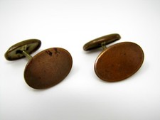 Antique Vintage Cufflinks Jewelry: Nice Oval Design by P.WK Co