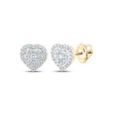 1/4CTW-DIA NK HEART EARRING