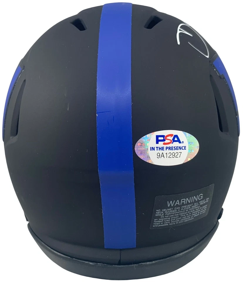 David Tyree autografado assinado inscrito Eclipse mini capacete New York Giants PSA - Imagem 3 de 4