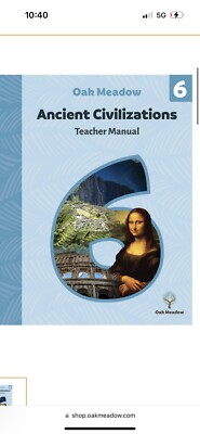 Oak Meadow 6th Grade Ancient Civilizations Teacher Manual - lightly used