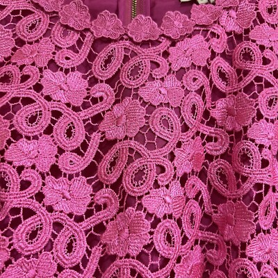 knee length dresses for ladies KATE SPADE Size XS Pink Polyester Lace Shift Dress