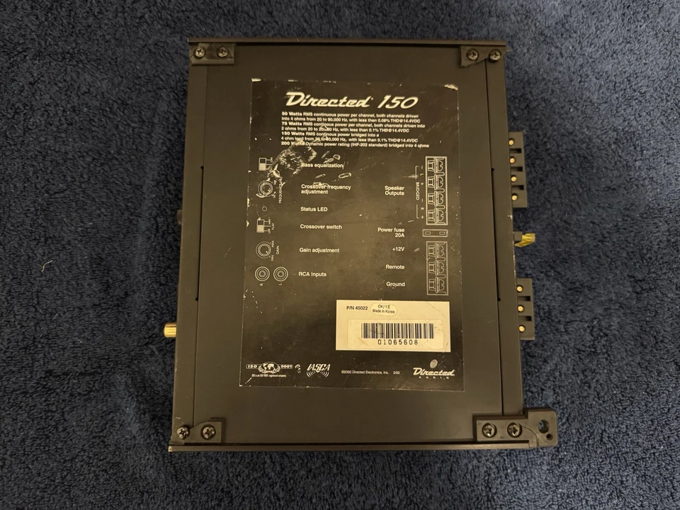 DIRECTED AUDIO 150 2 Channel Amp - Image 4 of 4