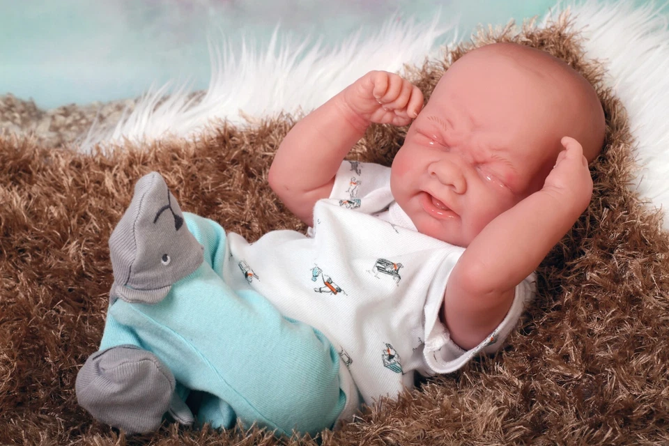 Baby Boy Crying Doll Berenguer 14" inch Real Alive Soft Vinyl Preemie LifeLike  - Image 4 of 4