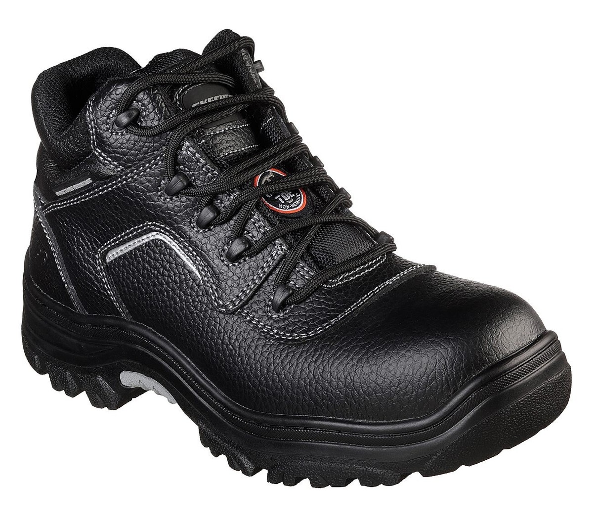Skechers Z19119 Mens Black Leather Work Burgin-Sosder Boots Size