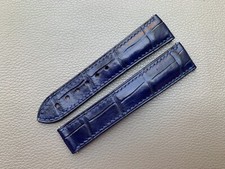 Cinturino orologio Omega blu navy deployment vera pelle 24 23 22 20 18mm