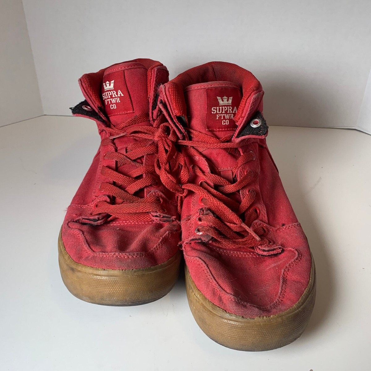Supra FTWR CO Vaider S28274 Hightop Shoes Red Men's Size 9 | eBay