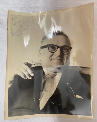 Autographed Vintage 10x8 Photo Harry Golden Writer Newspaper Publisher - No COA