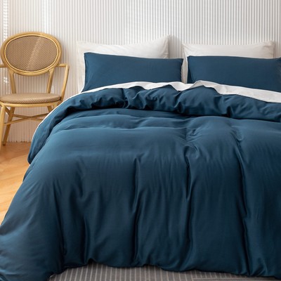 HeimenAogo 600 Tc Egyptian Cotton Duvet Cover Queen Size Ultra Soft and