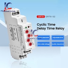 Electronic On Delay Off Delay Timer Delay Relay AC/DC12V-240V 16A Din Rail
