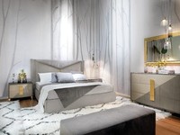 Schlafzimmer Bett 2X Nachttisch Betten 3Tlg. Set Polster Italienische MöBel Neu