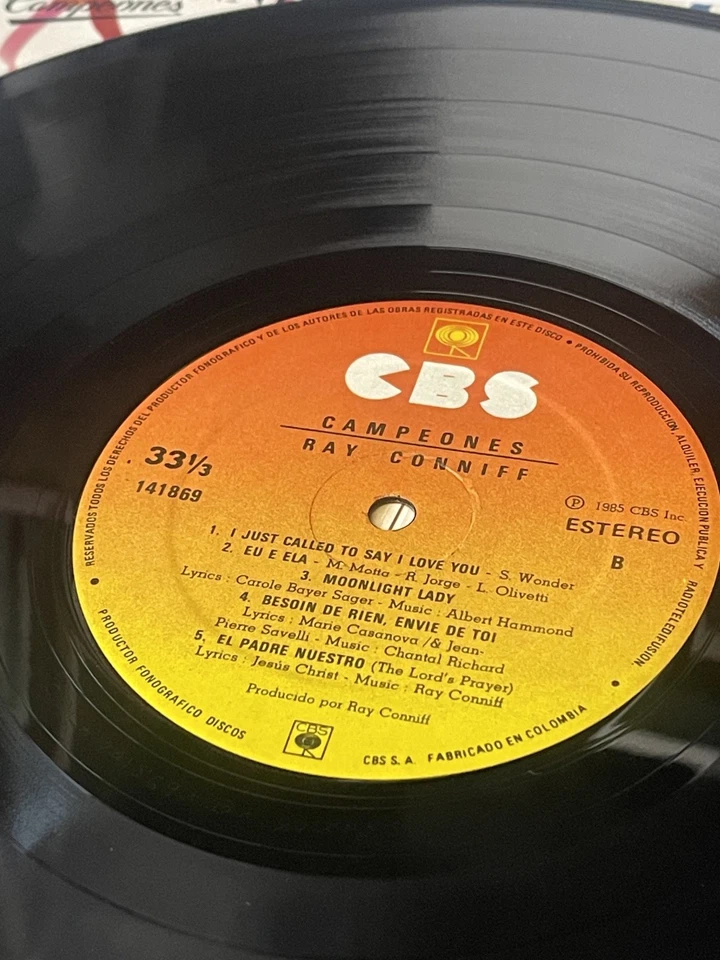 Ray Conniff – Campeones - Rare press Colombia CBS 1985 - Image 3 of 4