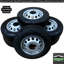Set Of 6-16 Wheels Tires Hankook Dynapro Ht 20575r16c Transit Drw Take-offs Set Of 6-16 Wheels Tires Hankook Dynapro Ht 20575r16c Transit Drw Take-offs