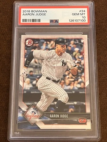 2018 Bowman Baseball - #24 Aaron Judge Yankees GEM MT PSA 10 (Set Break)