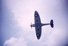 RAF, Spitfire, P7350, flying at Lakenheath, in 1970, aircraft slide (marks)
