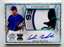 2020 Leaf Trinity Cole Wilcox Patch Auto Spectrum Platinum HoloFoil RC #74/75