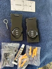 2 Mechanical Password Rotary Hasp Locks, 3 Digit Keyless Combination Lock Black