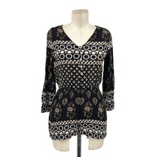 NWT Raga The Remington Romper Black Bohemian Print Size XS