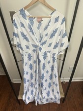 Show Me Your Mumu Get Twisted Dress Blue/White Size Large $148 MSRP