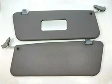 Sunvisor with Metal Bracket Clips Set Fits For Mercedes R107 SL 1971-1989 Gray