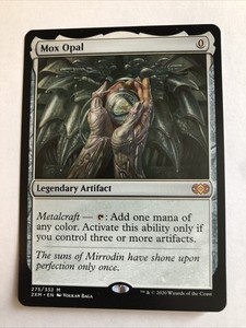 MTG PSA8 オパールのモックス【部分光沢】マスターピース Foil】《オパールのモックス/Mox Opal》※部分光沢[MPS] 茶R